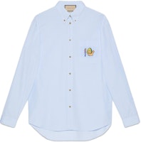 Gucci SS23 Light Blue Animal Embroidery Long Sleeve Sun Shirt () 734120-ZAMHD-9716 Gucci SS23 Light Blue Animal Embroidery Long Sleeve Sun Shirt () 734120-ZAMHD-9716