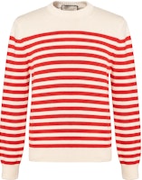 Gucci SS23 Logo Intarsia Stripe Crewneck Sweater Beige 740585-XKC6G-9176 Gucci SS23 Logo Intarsia Stripe Crewneck Sweater Beige 740585-XKC6G-9176