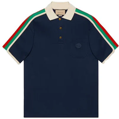 구찌 SS23 로고 패치 스트라이프 폴로 셔츠 네이비 블루 남성용 742382-XJFGI-4433 Buy 구찌 SS23 로고 패치 스트라이프 폴로 셔츠 네이비 블루 남성용 742382-XJFGI-4433