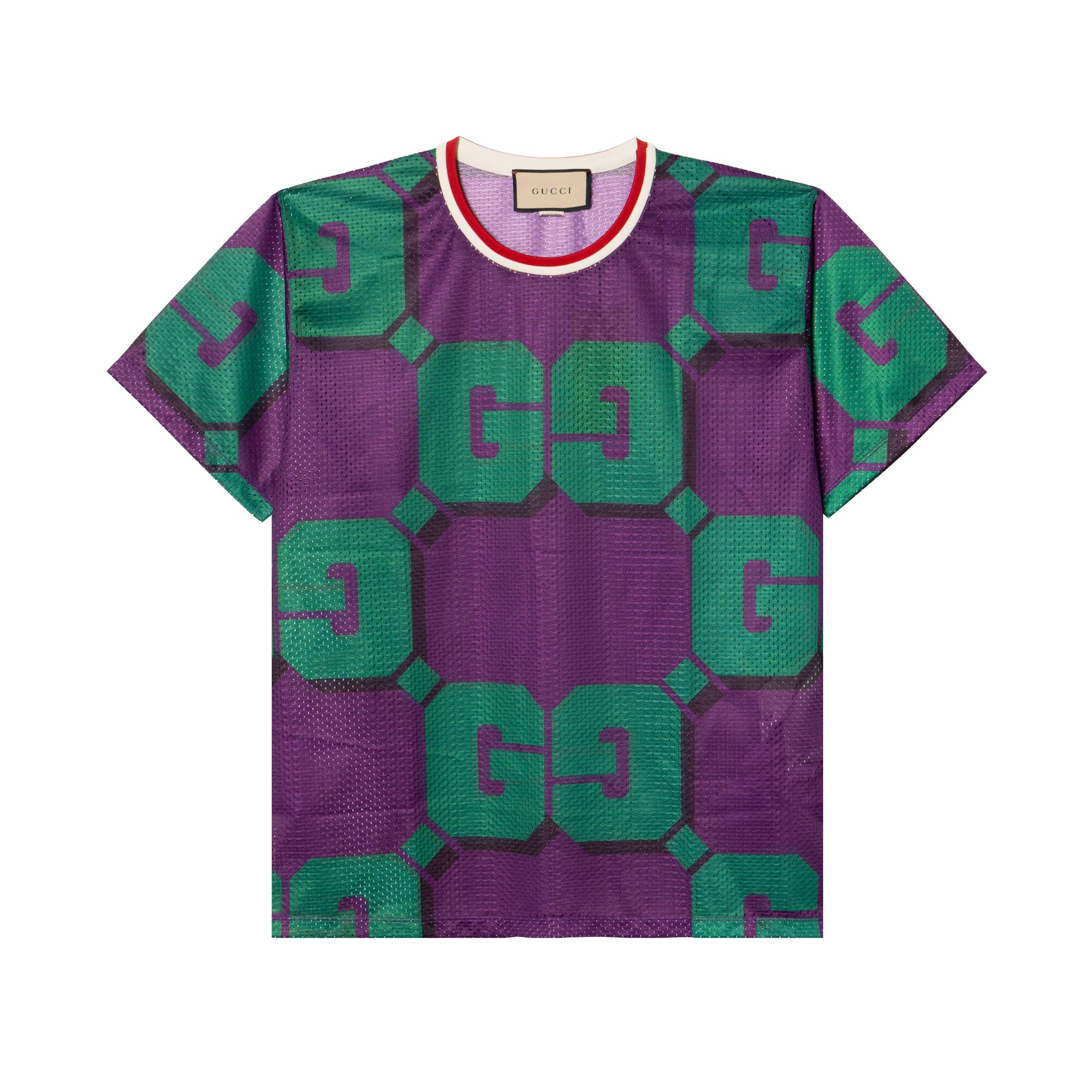 Buy Camiseta Morada de Manga Corta para Hombre Gucci SS23 con Logo Impreso. 733736-XJFAN-5542