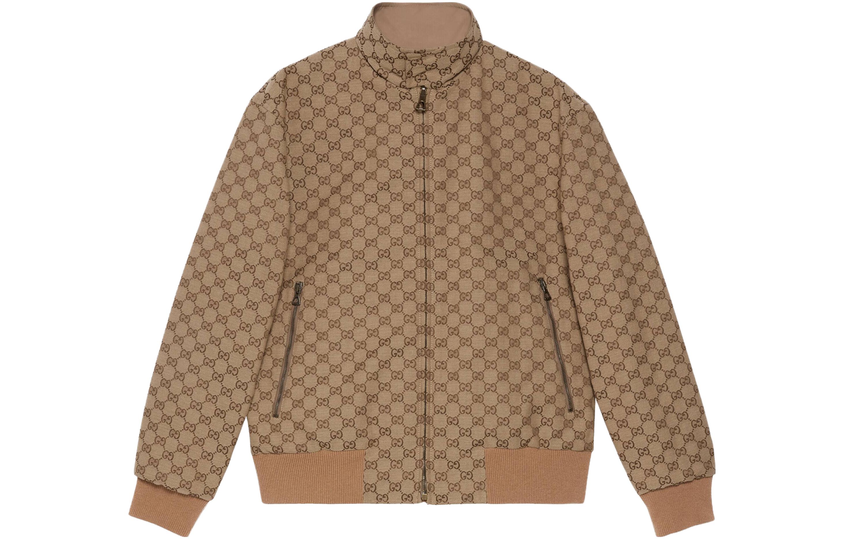 Gucci SS23 Logo Reversible Long Sleeve Jacket Men Beige 717009-Z8A57-9118