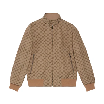 Gucci SS23 Logo Reversible Long Sleeve Jacket Men Beige 717009-Z8A57-9118
