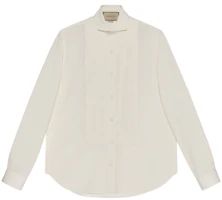 Gucci SS23 Long-Sleeve White Solid Button-Up Sun-Proof Shirt 698327-ZAJS4-9210 Gucci SS23 Long-Sleeve White Solid Button-Up Sun-Proof Shirt 698327-ZAJS4-9210