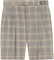 Gucci SS23 Love March Plaid Print Straight-Leg Shorts Multi-color 690519-ZAILW-1136 Gucci SS23 Love March Plaid Print Straight-Leg Shorts Multi-color 690519-ZAILW-1136