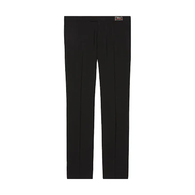 Gucci SS23 Love Parade Black Pleated Straight-Leg Casual Pants for Men 698748-Z592B-1000