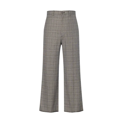Gucci SS23 Mid-Rise Colorblock Plaid Casual Pants 690469-ZAG7S-9017