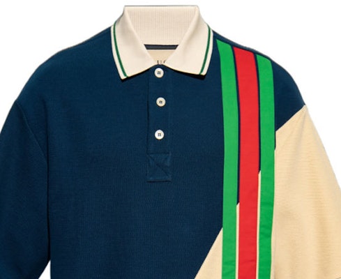 GUCCI SS23 Polo de Hombre Multicolor a Rayas de Manga Corta. 752280-XJFS2-4384 Lookbook GUCCI SS23 Polo de Hombre Multicolor a Rayas de Manga Corta. 752280-XJFS2-4384