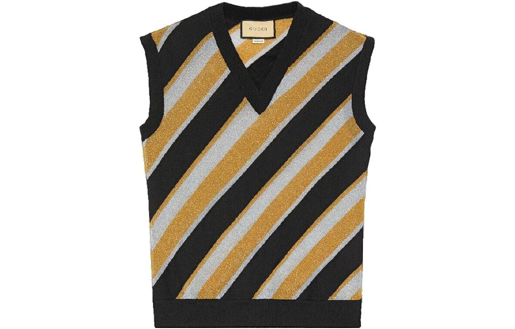 Gucci SS23 Multicolor Striped V-Neck Sweater Vest 716234-XKCP8-1152