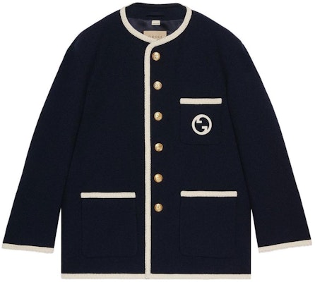 Gucci SS23 Navy Double G Embroidered Long Sleeve Jacket 741095-ZAM2H-4613 Buy Gucci SS23 Navy Double G Embroidered Long Sleeve Jacket 741095-ZAM2H-4613