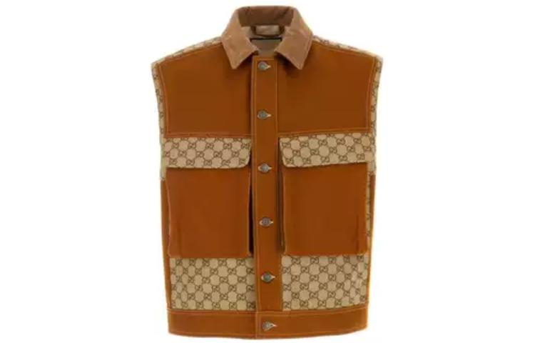 GUCCI SS23 Patchwork Square Neck Sleeveless Jacket for Men 729908-XDCEY-2002 圖 2