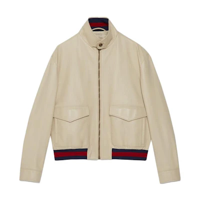 Gucci SS23 Patchwork Striped Zip Jacket in Khaki 694614-XNAPL-9508