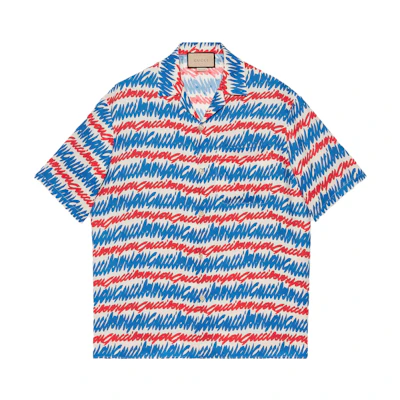 Gucci SS23 Pattern Print Single Breasted Short-sleeve Shirt Multicolor 747039-ZAMTY-4595