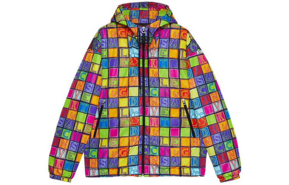Gucci SS23 Plaid Monogram Nylon Zip Jacket Multicolor 723809-ZALHY-1066