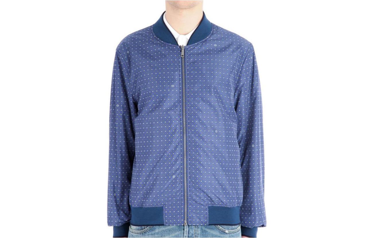 Gucci SS23 Polka Dot Baseball Collar Jacket Blue Casual Outerwear 363981-Z4181-4316