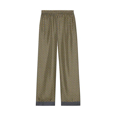 Gucci SS23 Polka Dot Print Elastic Waist Casual Pants Dark Yellow 747274-Z8BH0-4646