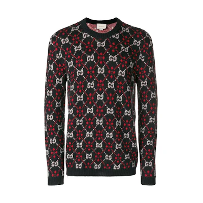 Gucci SS23 Red Argyle Knit Sweater 543498-X9Z62-1096