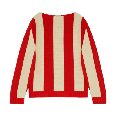 Gucci SS23 Red Striped Crewneck Pullover Sweater 724812-XKCWT-6186