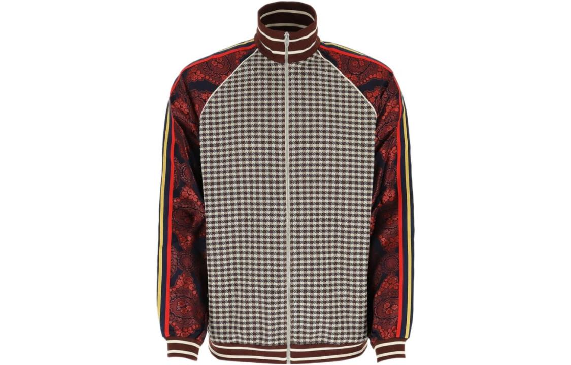 Gucci SS23 Red Striped Long-Sleeve Jacket with Patchwork Details 560254-XJAT2-2100