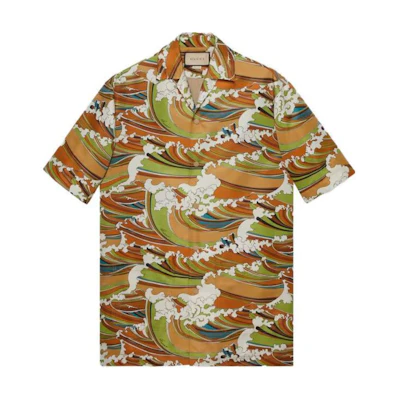 Gucci SS23 Retro Floral Short Sleeve Shirt Multi-color 739677-ZAMX3-3676