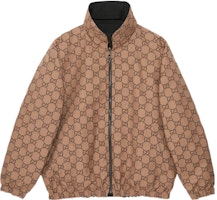 Gucci SS23 Reversible GG Monogram Zip Jacket in Brown/Black 722511-ZALX2-1043 Gucci SS23 Reversible GG Monogram Zip Jacket in Brown/Black 722511-ZALX2-1043