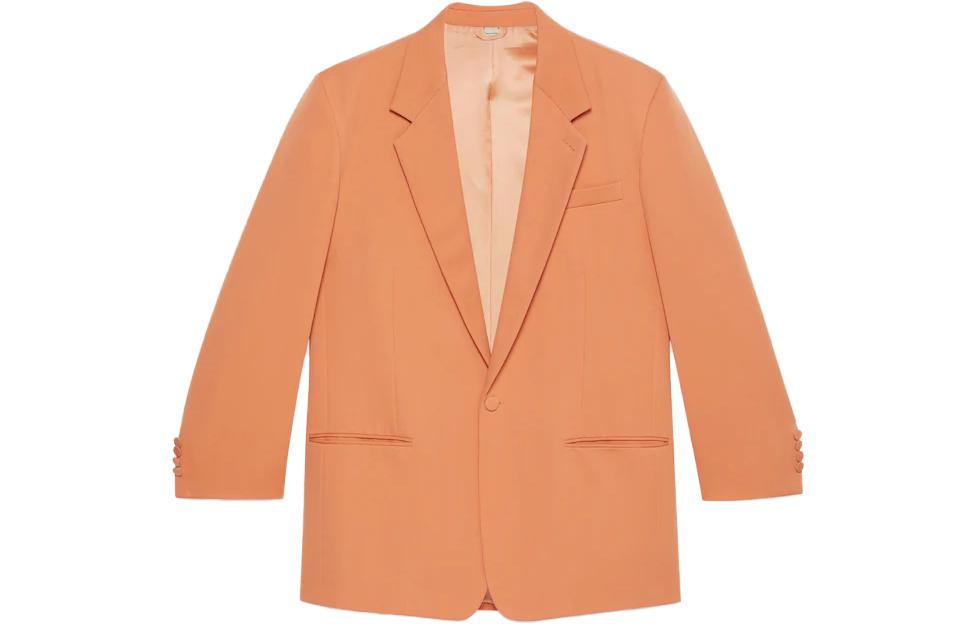 Gucci SS23 Single-Button Blazer Orange-Pink Jacket 759543-ZAN2V-7598