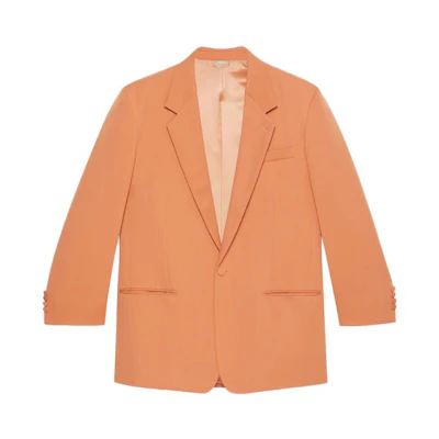 Gucci SS23 Single-Button Blazer Orange-Pink Jacket 759543-ZAN2V-7598