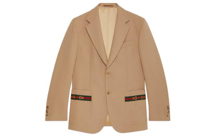 Gucci SS23 Slim-Fit Brown Long-Sleeve Jacket 756694Z8BI62327