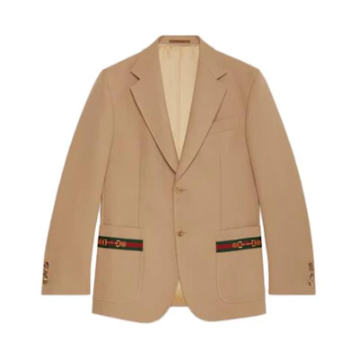 Gucci SS23 Slim-Fit Brown Long-Sleeve Jacket 756694Z8BI62327