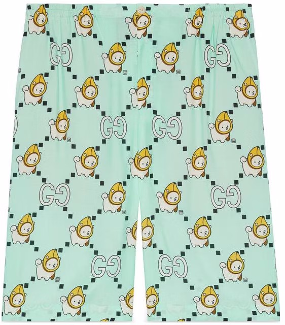 gucci-ss-23-slim-fit-logo-patterned-shorts-green-734161-zamd-4-4563