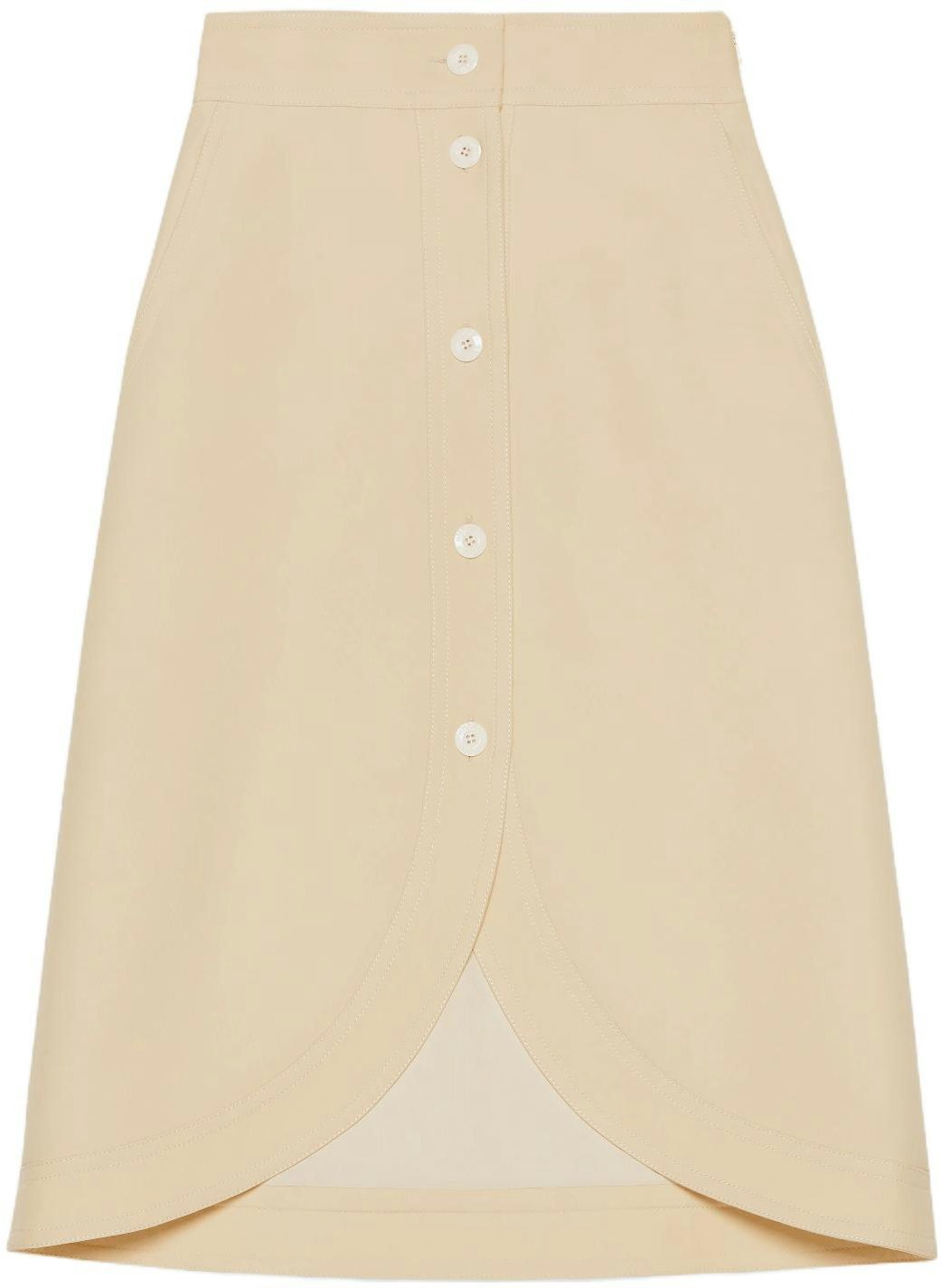 gucci-ss-23-solid-color-midi-casual-skirt-single-breasted-yellow-744829-zad-88-9205