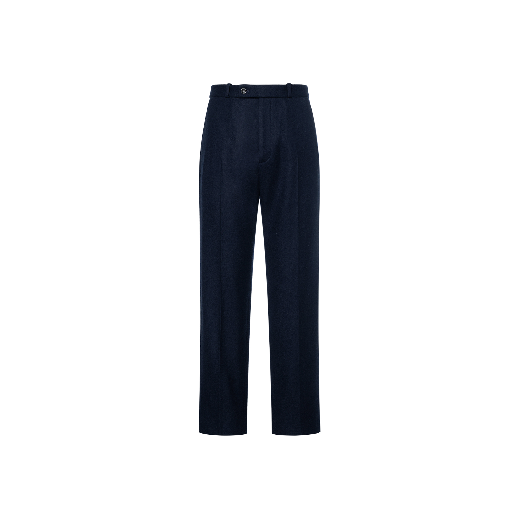 Gucci SS23 Solid Flannel Wool Trousers in Dark Blue 705867-Z563J-4035