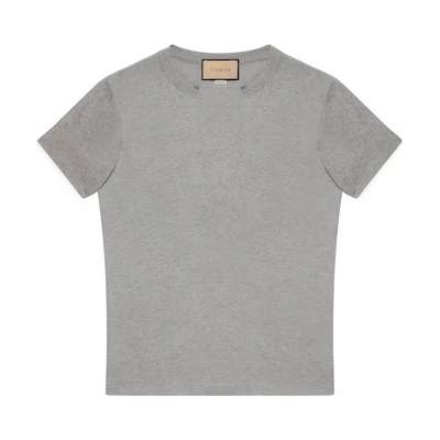 Gucci SS23 Solid Grey Pullover Casual Short Sleeve T-Shirt 758433XJFZ11160
