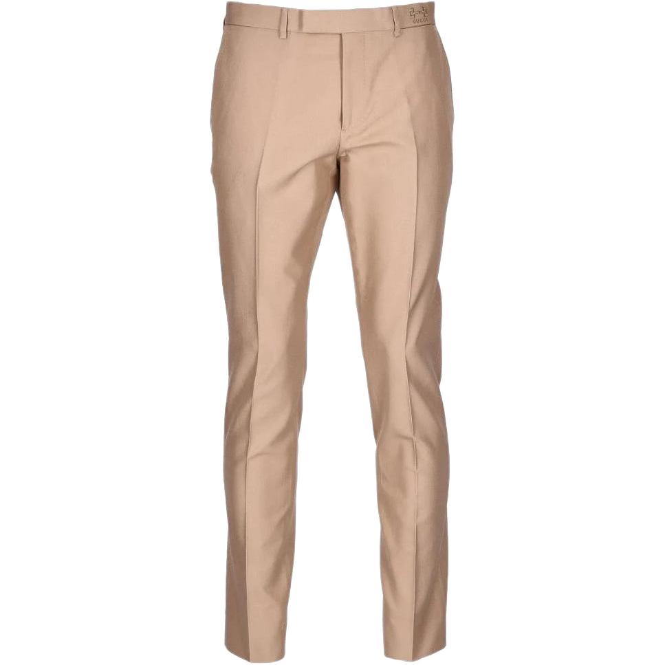 GUCCI SS23 Solid Straight-Leg Casual Pants Brown  Fashion. 720965-ZALUE-9813