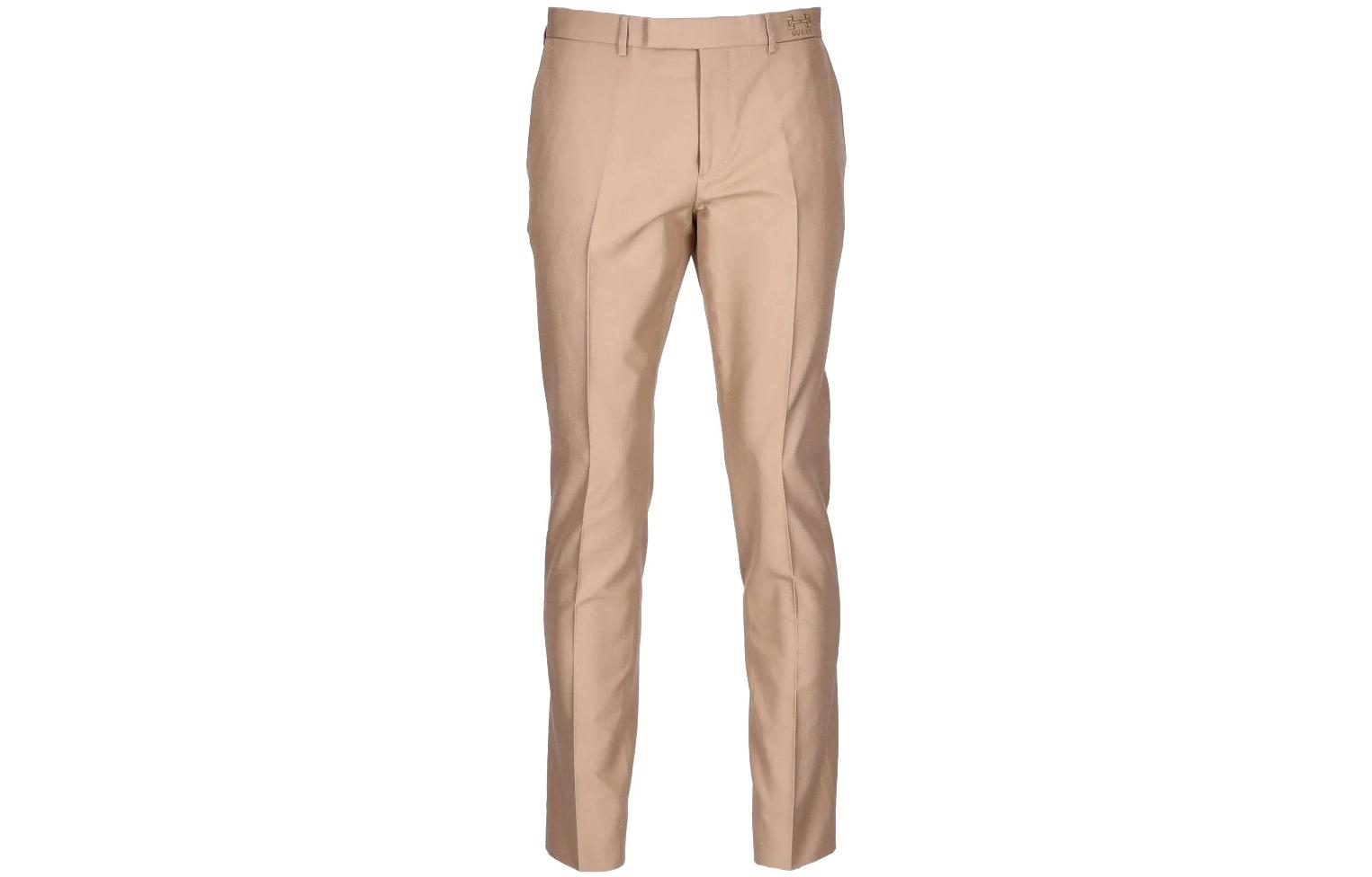 Order グッチ SS23 ソリッド ストレートレッグ カジュアルパンツ ブラウン ファッション 720965-ZALUE-9813