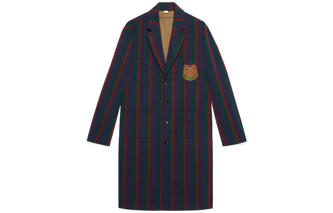 Gucci SS23 Striped Print Long Sleeve Casual Coat Multicolor 575313-ZACB8-4310
