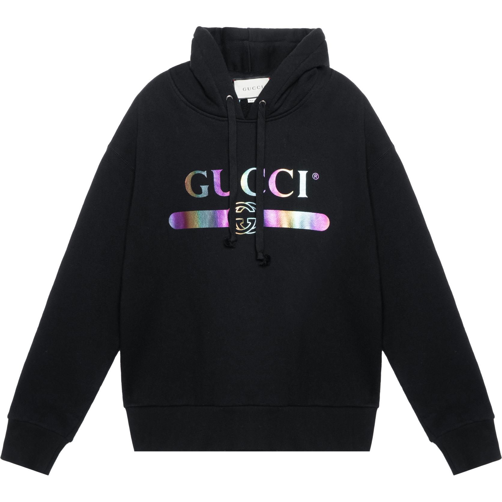Gucci SS23 Unisex Logo Hoodie Black 475374-XJAPA-1082