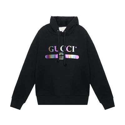 Gucci SS23 Unisex Logo Hoodie Black 475374-XJAPA-1082