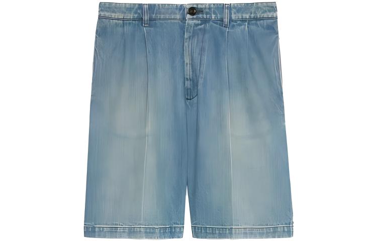 Gucci SS23 Washed High-Waisted Bermuda Shorts Blue 738670-XDCFV-4009