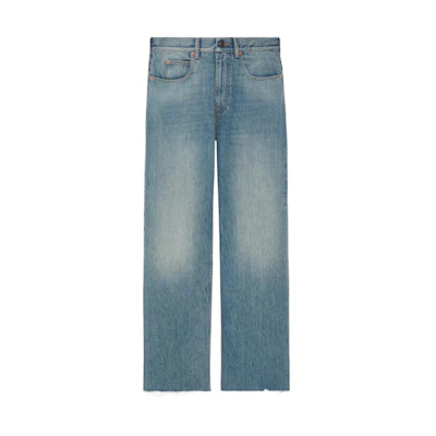 Gucci SS23 Washed High-Waisted Loose Straight Jeans Blue 731507-XDCBG-4009