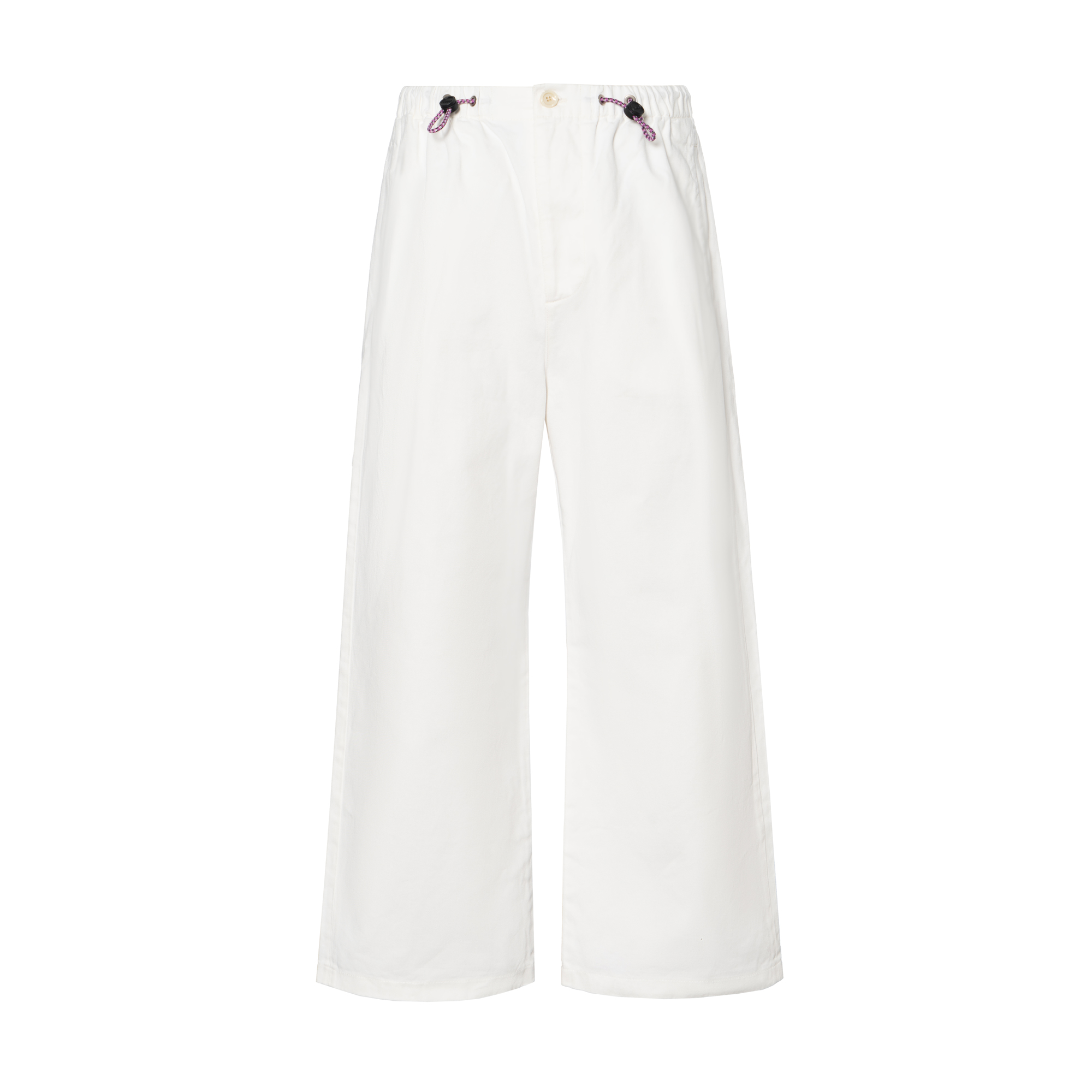 Gucci SS23 White Straight-Leg Casual Pants with Embroidered Logo for Men 732434-ZAMYR-9166