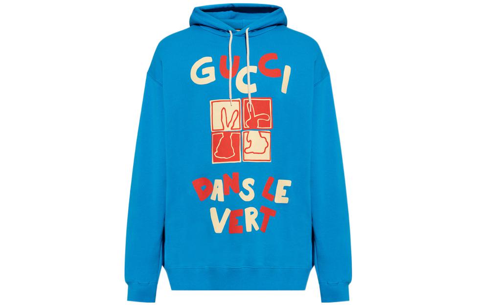 Gucci SS23 Year of the Rabbit Chinese New Year Blue Hoodie 726470-XJE58-4830