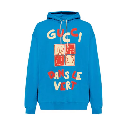 Gucci SS23 Year of the Rabbit Chinese New Year Blue Hoodie 726470-XJE58-4830