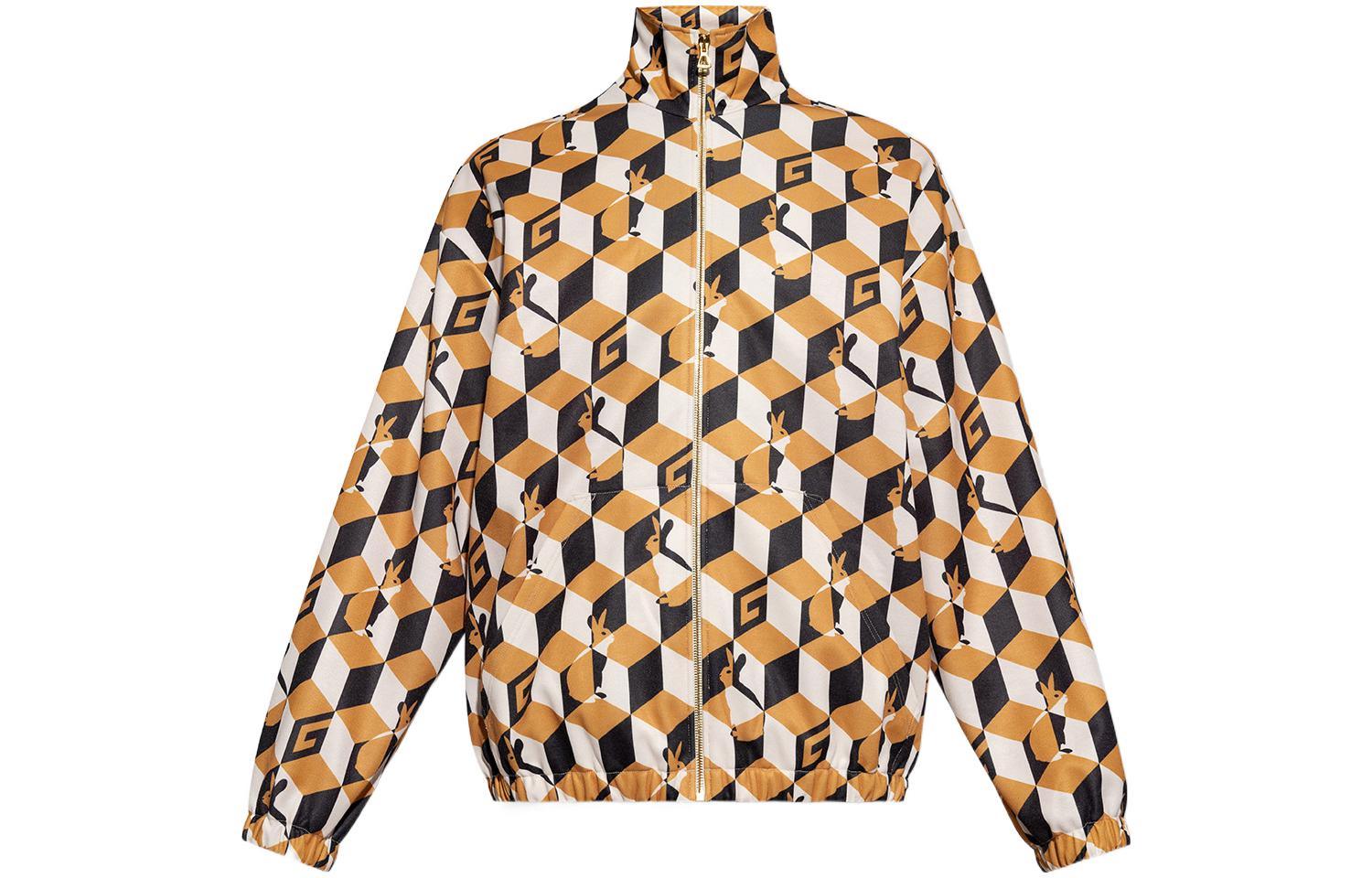 Gucci SS23 Year of the Rabbit Yellow Monogram Print Jacket for Men 714464-XJE4Q-1440