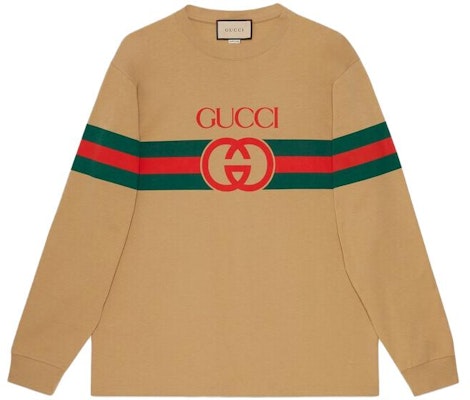 グッチ SS23 イエロー クルーネック スウェットシャツ ロゴプリント 581903-XJET2-2094 Buy グッチ SS23 イエロー クルーネック スウェットシャツ ロゴプリント 581903-XJET2-2094