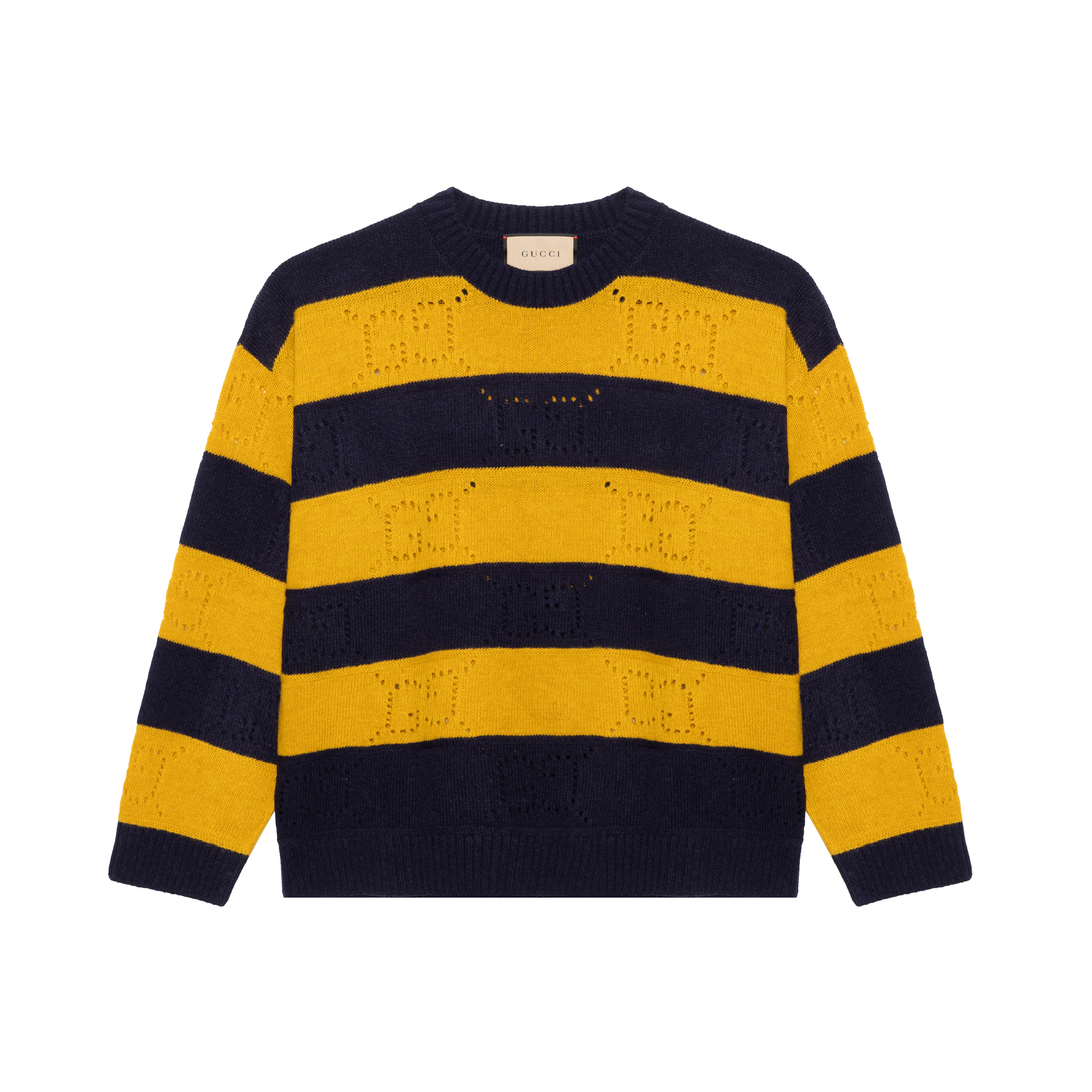 Buy Gucci SS23 Baju Sejuk Bulu Corak GG Kuning 751021-XKDFT-7021