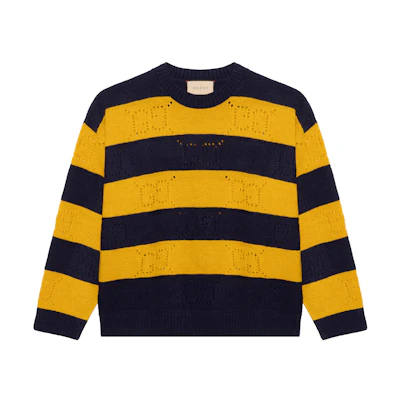 Gucci SS23 Yellow GG Patterned Wool Sweater 751021-XKDFT-7021