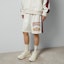 Purchase GUCCI SS24 Beige Shorts Lurus dengan Desain Patch Logo. 770910-XJGBW-9782