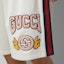 Sizing GUCCI SS24 Beige Shorts Lurus dengan Desain Patch Logo. 770910-XJGBW-9782