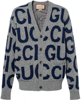 GUCCI SS24 Grey Knitted Letter Pattern Long Sleeve Sweater. 771707-XKDLV-1140 GUCCI SS24 Grey Knitted Letter Pattern Long Sleeve Sweater. 771707-XKDLV-1140