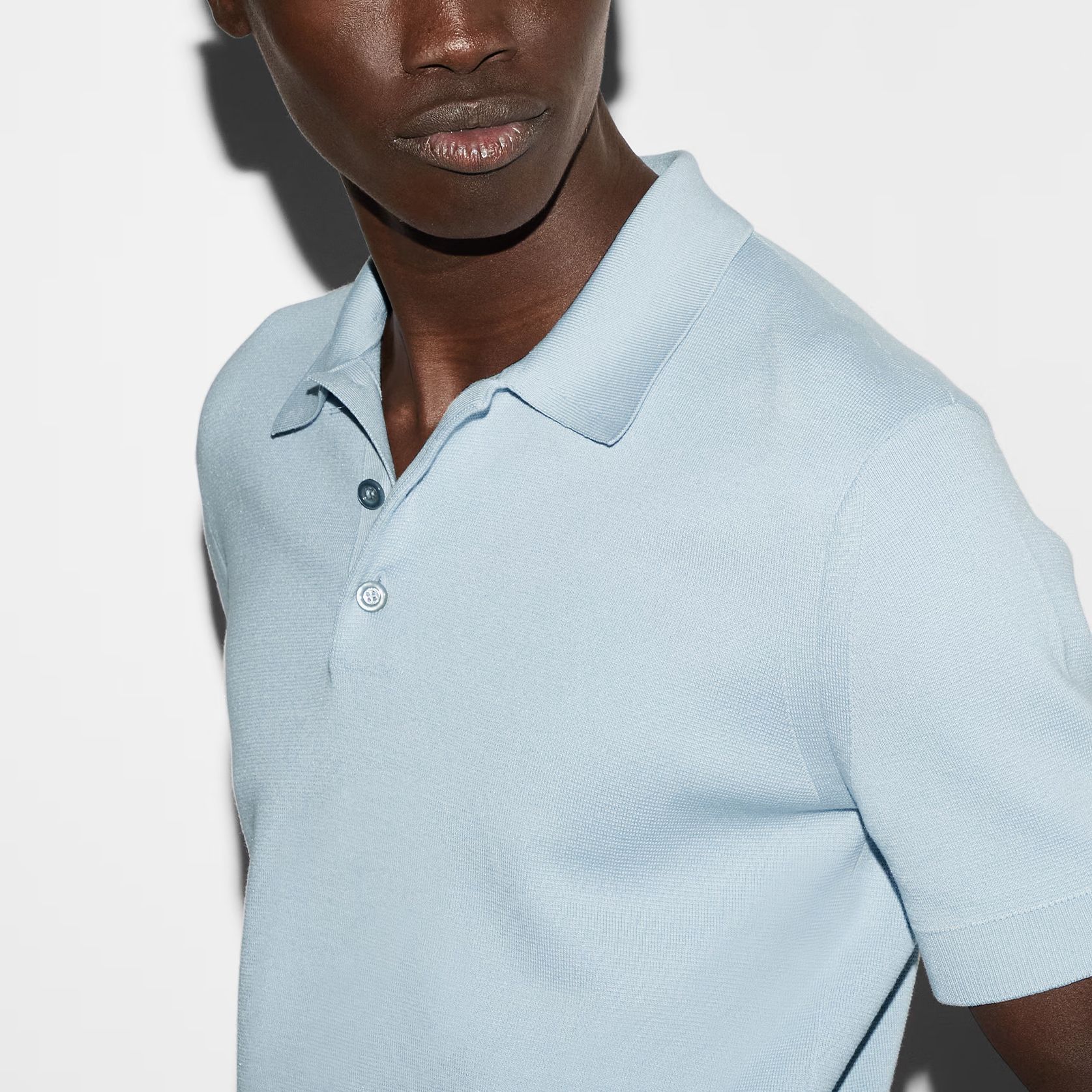 GUCCI SS24  Light Blue Solid Color Button-Up Short Sleeve Polo Shirt. 784644-XKD2A-4421 圖 7